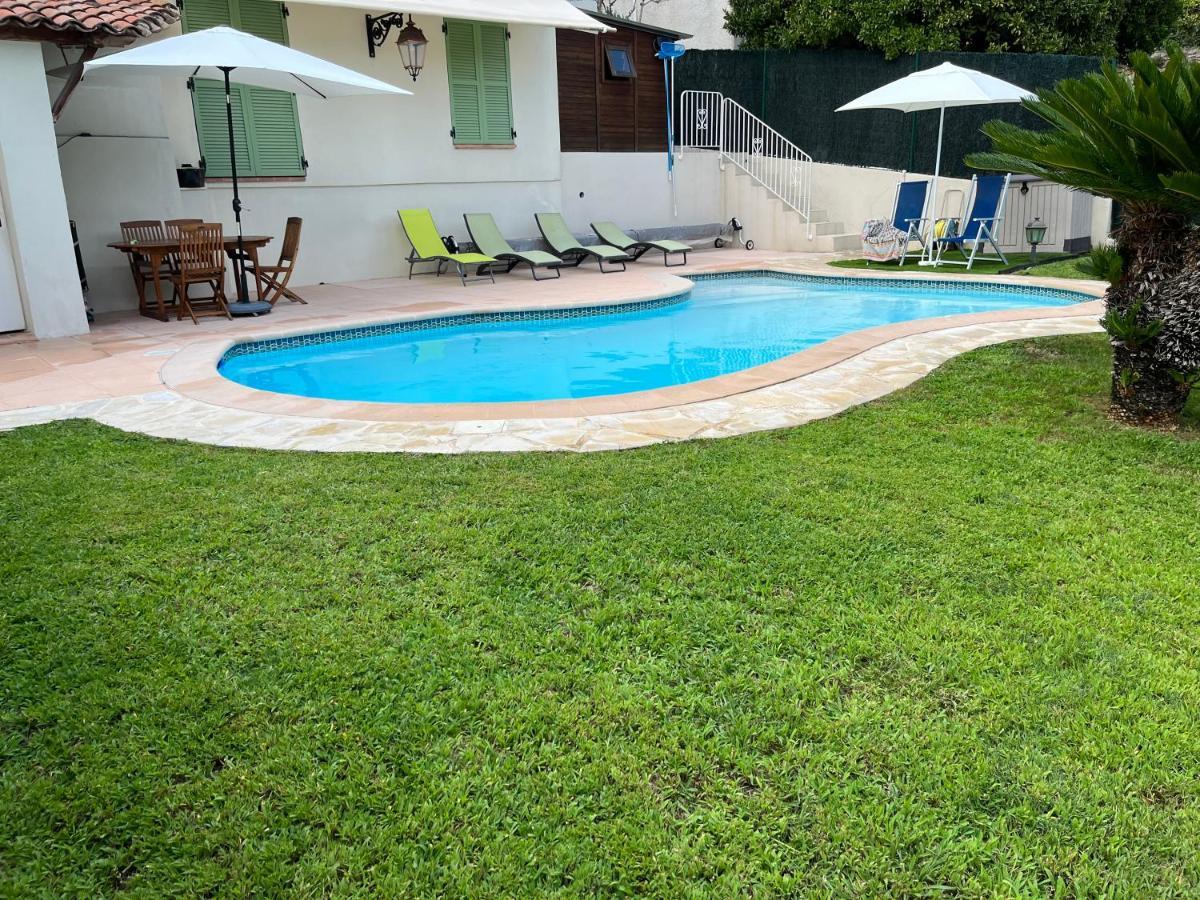 Villa Paradiso, Logement Avec Piscine, Nice Nord Bagian luar foto